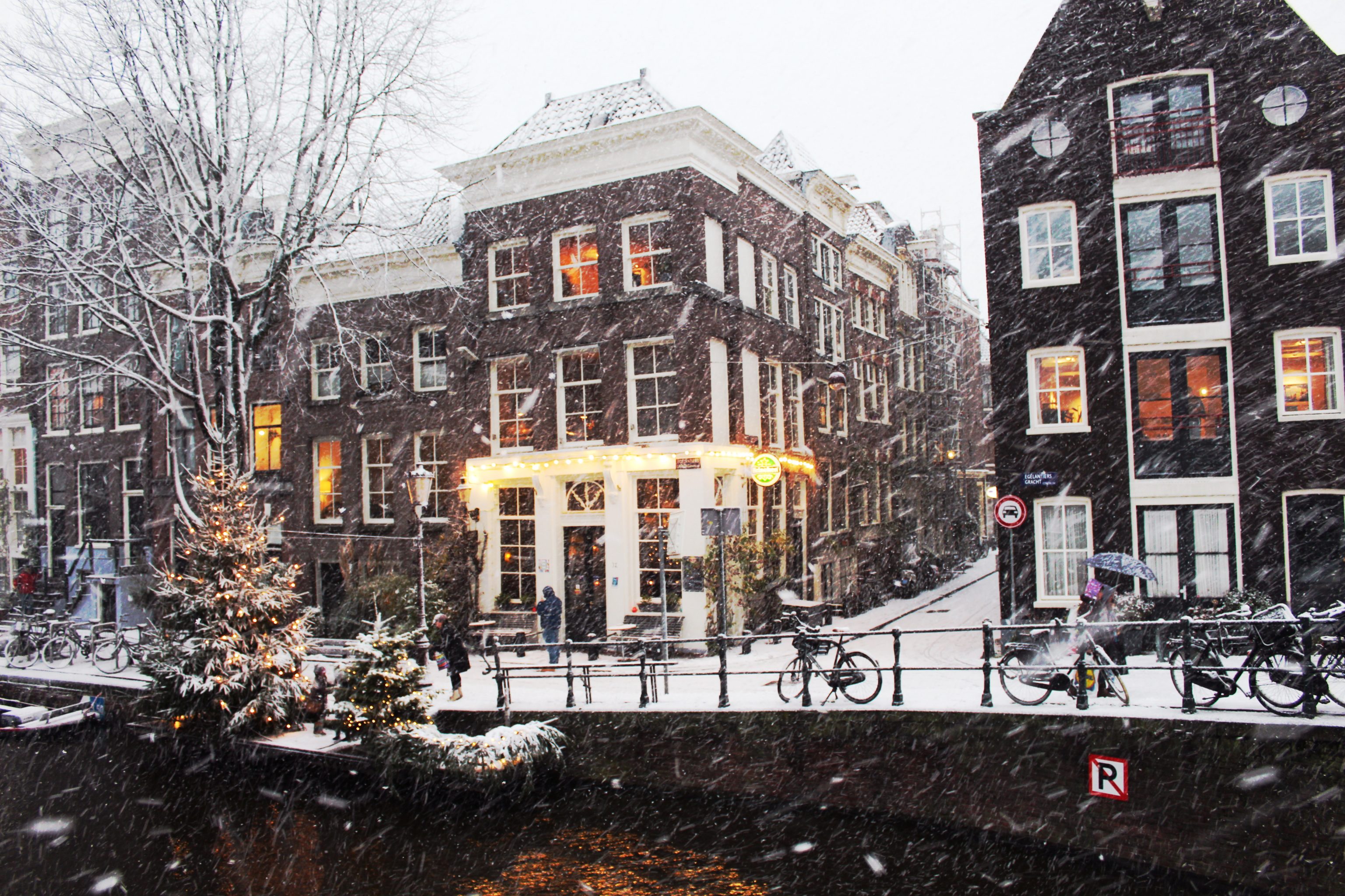 Når sneen kommer til Amsterdam