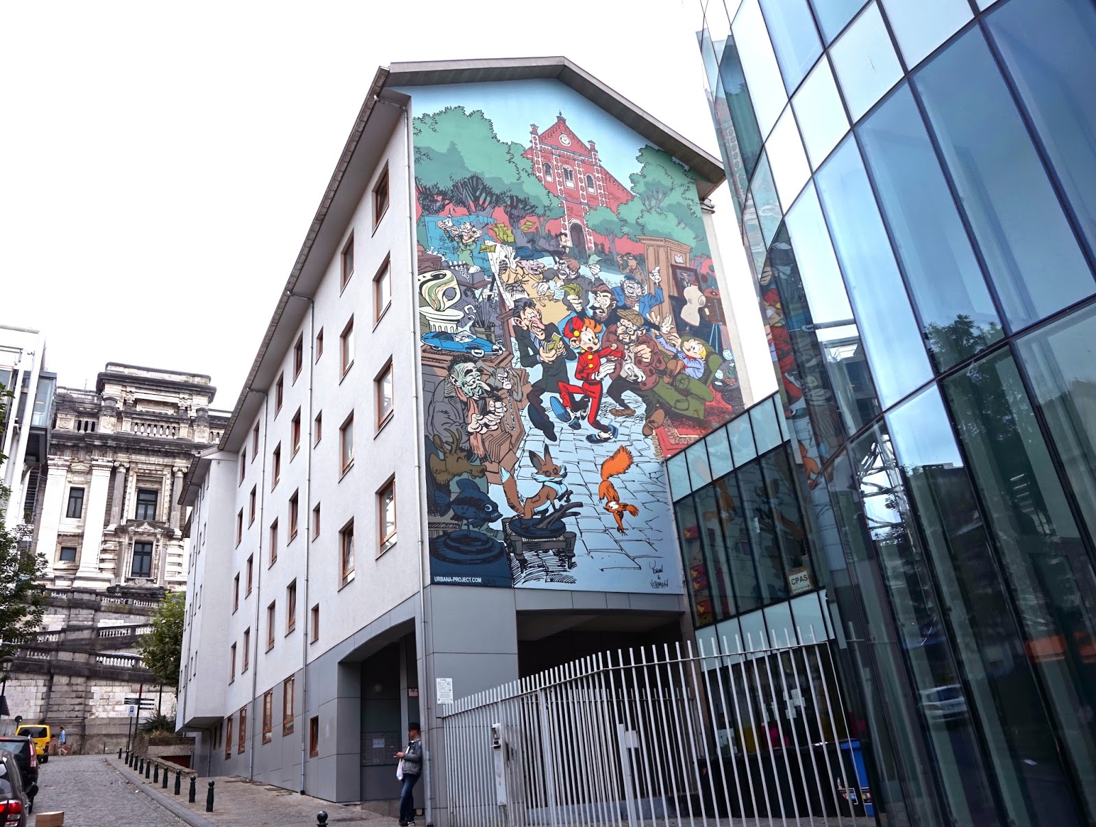 Tegneserie-maleri i Bruxelles
